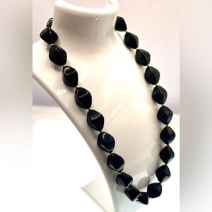 3 for $30 Vintage Black Acrylic Beaded Necklace Choker